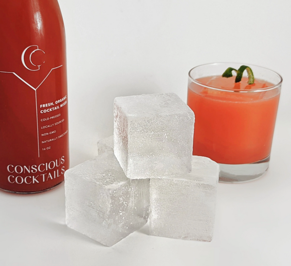 A cocktail mixer in the form of a cube